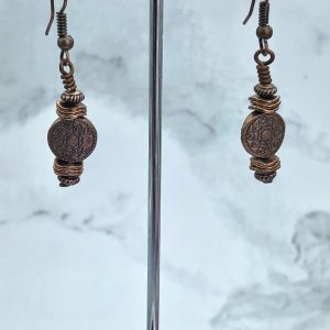 Copper Drop Earrings