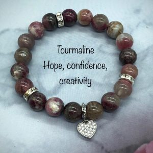 Tourmaline Bracelet With Heart Charm
