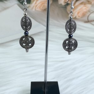 Antique Silver Double Drop Earrings