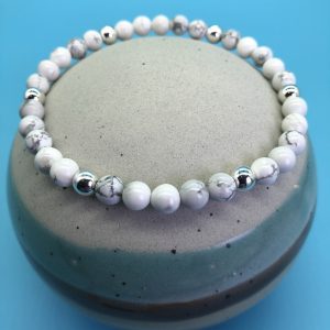 White Howlite Anklet