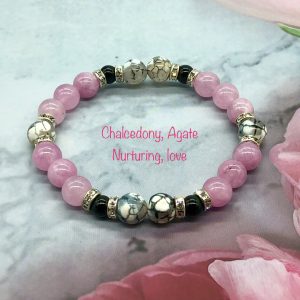 Chalcedony And Agate Bracelet