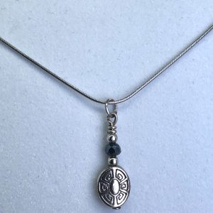 Silver And Blue Drop Necklace