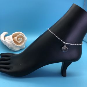 Chain Anklet With Sun Charm