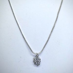 Rhinestone Leaf Necklace