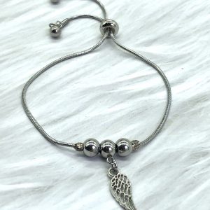 Slide Bracelet Silver Angel Wing