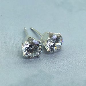 6mm CZ  Earrings