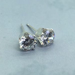 6mm CZ  Earrings