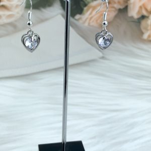 Open Heart Drop Earrings