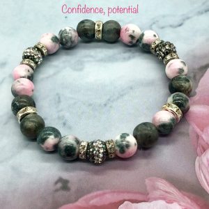 Jade And Labradorite Bracelet With Crystal Ball