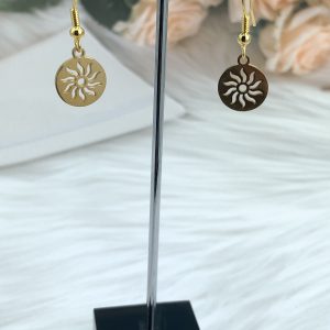 You Are My Sunshine Drop Earrings Gold Tone