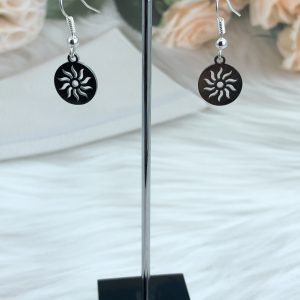 You Are My Sunshine Drop Earrings Silver Tone