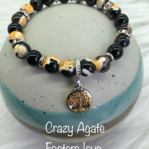 Yellow Agate Bracelet With Tree Of Life Charm