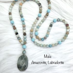 Amazonite And Labradorite Mala