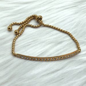 Slide Bracelet Gold Bar