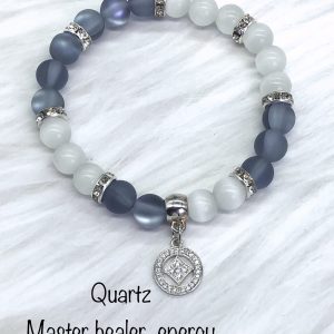 Quartz Bracelet With Silver Charm