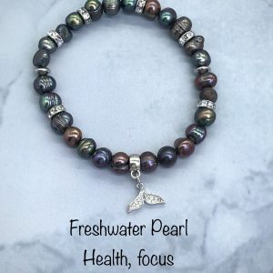 Freshwater Pearl Bracelet With Whale Tail Charm