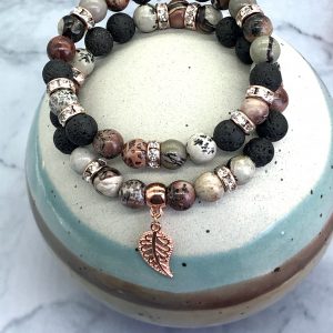 Jasper And Lava Bracelet