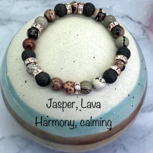 Jasper And Lava Bracelet