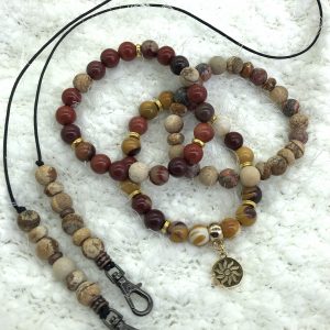 Mookaite And Picture Jasper Bracelet