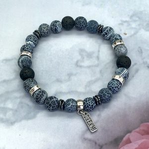 Fire Dragon Agate Bracelet With Dream Charm