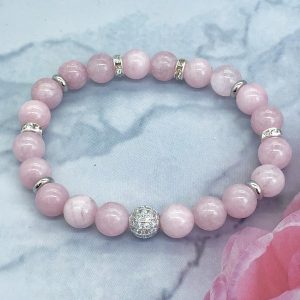 Chalcedony bracelet With Crystal Ball