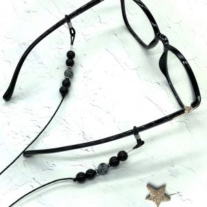 Lava And Obsidian Eyeglass Lanyard