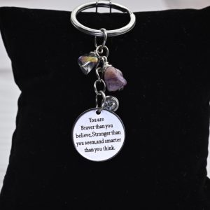 Braver Stronger Smarter Keychain / Purse Bling