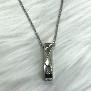 Cremation Twisted Bar Necklace