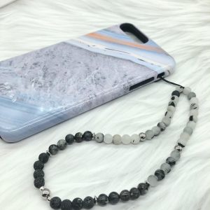 Quartz, Labradorite And Lava Cellphone Lanyard