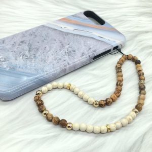 Ivory Turquoise And Picture Jasper Cellphone Lanyard