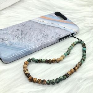 African Turquoise And Picture Jasper Cellphone Lanyard