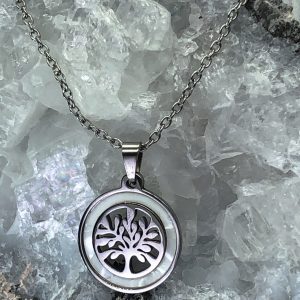 Mother Of Pearl Tree Necklace