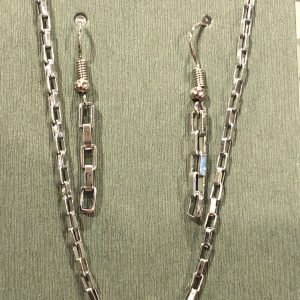 Box Chain Silver Necklace
