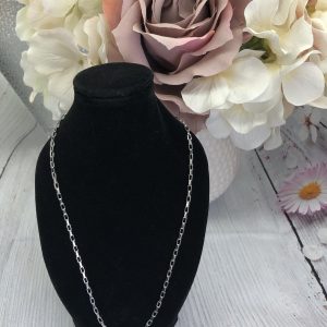 Box Chain Silver Necklace