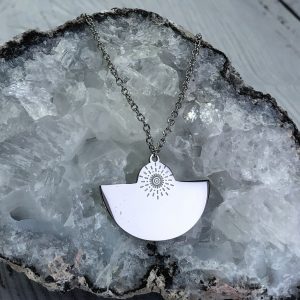 Sunburst Silver Necklace