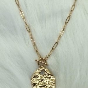 Hammered Gold Necklace