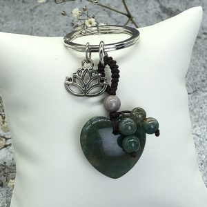 Agate Heart Keychain / Purse Bling
