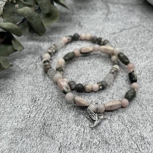 Zebra Jasper And Jade Bracelet