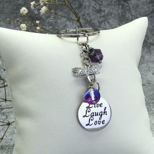 Live Laugh Love Keychain / Purse Bling