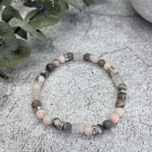 Zebra Jasper And Jade Bracelet