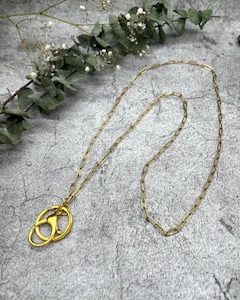 Gold Paperclip Chain Lanyard