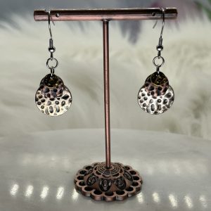 Hammered Trio Round Earrings