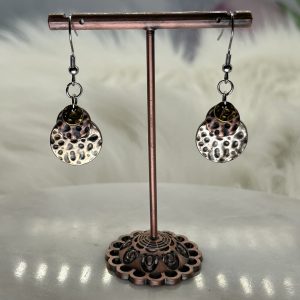 Hammered Trio Round Earrings
