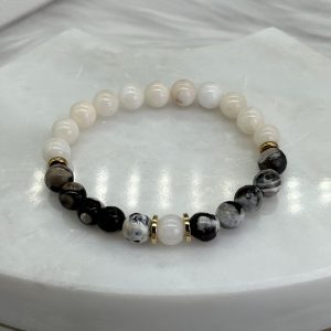 Angelite And Agate Bracelet