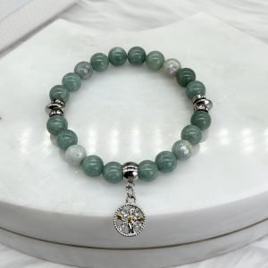 Amazonite And Jade Bracelet