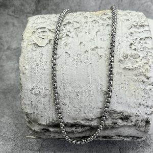 Men’s Stainless Steel Round Link Chain