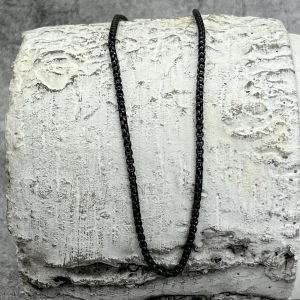 Men’s Stainless Steel 3mm Vintage Black Chain