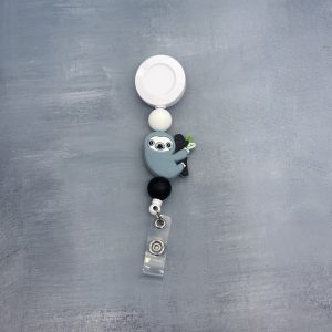 Badge Reel Scrubs Sloth