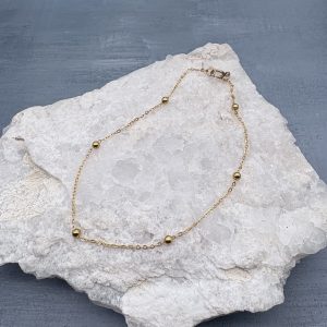 Ball And Chain Anklet Gold