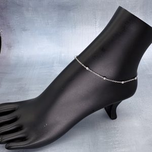 Ball And Chain Anklet Silver